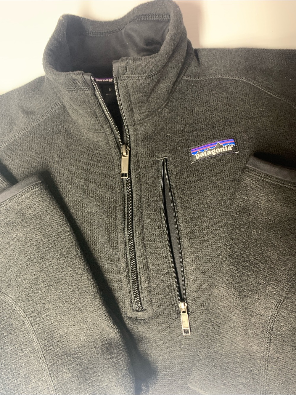 Patagonia Men's Black Zip-Up Fleece Pullover